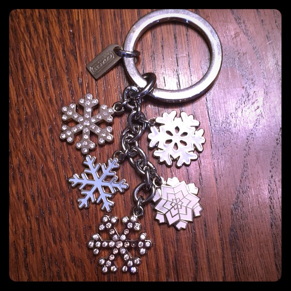 coach snowflake keychain